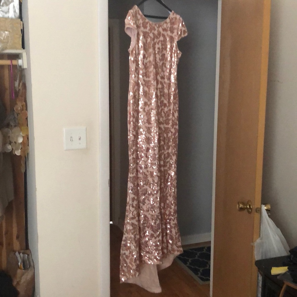 Calvin Klein Rose Gold Sequin Dress